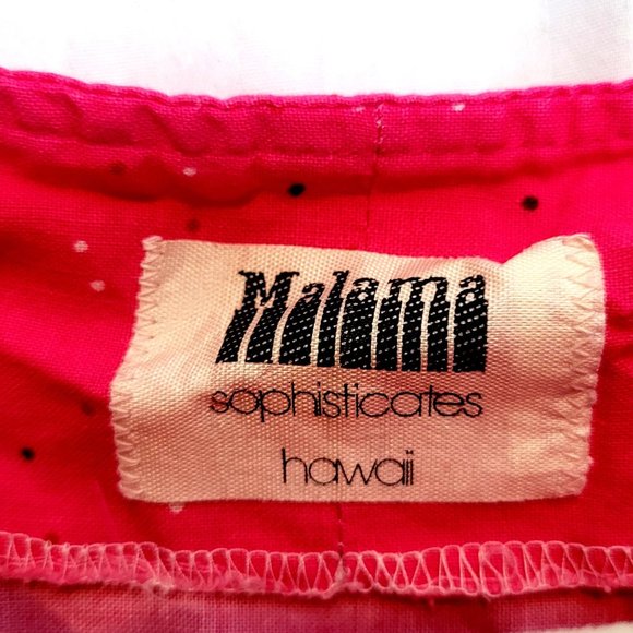 Vintage Hawaiian Romper 1 PIece Shorts Outfit Pink Teal Size Sm Med Button Close - Picture 4 of 7